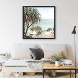 Shop Palm Tree Views III (Square) Photo Canvas Art Print-Boho, Coastal, Green, Photography, Photography Canvas Prints, Square, View All-framed wall decor artwork