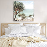 Shop Palm Tree Views III (Square) Photo Canvas Art Print-Boho, Coastal, Green, Photography, Photography Canvas Prints, Square, View All-framed wall decor artwork