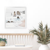 Shop Great Ocean Road I (Square) Art Print-Coastal, Neutrals, Square, View All, White-framed painted poster wall decor artwork
