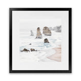 Shop Great Ocean Road I (Square) Art Print-Coastal, Neutrals, Square, View All, White-framed painted poster wall decor artwork