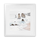 Shop Great Ocean Road I (Square) Art Print-Coastal, Neutrals, Square, View All, White-framed painted poster wall decor artwork