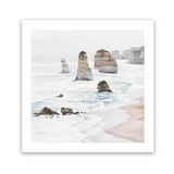 Shop Great Ocean Road I (Square) Art Print-Coastal, Neutrals, Square, View All, White-framed painted poster wall decor artwork