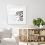 Shop Great Ocean Road II (Square) Art Print-Coastal, Neutrals, Square, View All, White-framed painted poster wall decor artwork