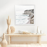 Shop Great Ocean Road II (Square) Art Print-Coastal, Neutrals, Square, View All, White-framed painted poster wall decor artwork