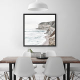 Shop Great Ocean Road II (Square) Canvas Art Print-Coastal, Neutrals, Square, View All, White-framed wall decor artwork