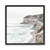 Shop Great Ocean Road II (Square) Canvas Art Print-Coastal, Neutrals, Square, View All, White-framed wall decor artwork