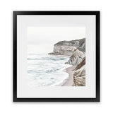 Shop Great Ocean Road II (Square) Art Print-Coastal, Neutrals, Square, View All, White-framed painted poster wall decor artwork