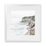Shop Great Ocean Road II (Square) Art Print-Coastal, Neutrals, Square, View All, White-framed painted poster wall decor artwork