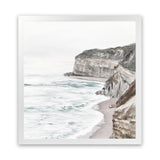 Shop Great Ocean Road II (Square) Art Print-Coastal, Neutrals, Square, View All, White-framed painted poster wall decor artwork