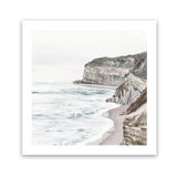 Shop Great Ocean Road II (Square) Art Print-Coastal, Neutrals, Square, View All, White-framed painted poster wall decor artwork