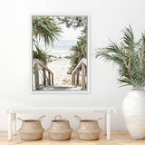 Shop Wategos Beach I Photo Canvas Art Print-Boho, Coastal, Green, Hamptons, Nature, Photography, Photography Canvas Prints, Portrait, Tropical, View All-framed wall decor artwork
