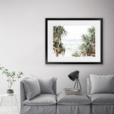 Shop Wategos Views Photo Art Print-Boho, Coastal, Green, Landscape, Nature, Photography, Tropical, View All-framed poster wall decor artwork