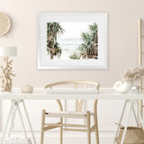 Shop Wategos Views Photo Art Print-Boho, Coastal, Green, Landscape, Nature, Photography, Tropical, View All-framed poster wall decor artwork