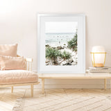 Shop Wategos Beach II Photo Art Print-Boho, Coastal, Green, Photography, Portrait, Tropical, View All-framed poster wall decor artwork