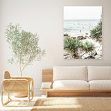 Shop Wategos Beach II Photo Canvas Art Print-Boho, Coastal, Green, Photography, Photography Canvas Prints, Portrait, Tropical, View All-framed wall decor artwork
