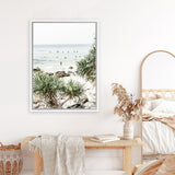 Shop Wategos Beach II Photo Canvas Art Print-Boho, Coastal, Green, Photography, Photography Canvas Prints, Portrait, Tropical, View All-framed wall decor artwork