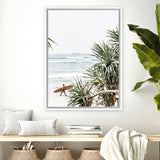 Shop Byron Bay Longboarder Photo Canvas Art Print-Coastal, Green, Nature, Photography, Photography Canvas Prints, Portrait, Tropical, View All-framed wall decor artwork