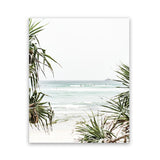 Shop Wategos Beach III Photo Art Print-Boho, Coastal, Green, Photography, Portrait, Tropical, View All, White-framed poster wall decor artwork