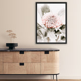 Shop Waratah Flowers III Photo Canvas Art Print-Botanicals, Florals, Hamptons, Nature, Photography, Photography Canvas Prints, Pink, Portrait, Purple, View All-framed wall decor artwork