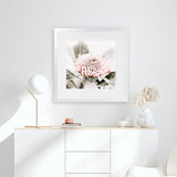Shop Waratah Flowers III (Square) Photo Art Print-Florals, Hamptons, Photography, Pink, Purple, Square, View All-framed poster wall decor artwork