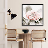 Shop Waratah Flowers III (Square) Photo Canvas Art Print-Florals, Hamptons, Photography, Photography Canvas Prints, Pink, Purple, Square, View All-framed wall decor artwork