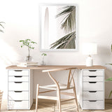 Shop Palm Building Photo Art Print-Amalfi Coast Italy, Boho, Botanicals, Coastal, Green, Hamptons, Photography, Portrait, Tropical, View All, White-framed poster wall decor artwork