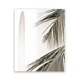 Shop Palm Building Photo Art Print-Amalfi Coast Italy, Boho, Botanicals, Coastal, Green, Hamptons, Photography, Portrait, Tropical, View All, White-framed poster wall decor artwork