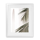 Shop Palm Building Photo Art Print-Amalfi Coast Italy, Boho, Botanicals, Coastal, Green, Hamptons, Photography, Portrait, Tropical, View All, White-framed poster wall decor artwork