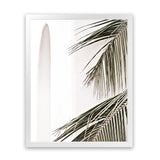 Shop Palm Building Photo Art Print-Amalfi Coast Italy, Boho, Botanicals, Coastal, Green, Hamptons, Photography, Portrait, Tropical, View All, White-framed poster wall decor artwork