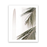 Shop Palm Building Photo Art Print-Amalfi Coast Italy, Boho, Botanicals, Coastal, Green, Hamptons, Photography, Portrait, Tropical, View All, White-framed poster wall decor artwork