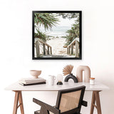 Shop Wategos Beach I (Square) Photo Art Print-Boho, Coastal, Green, Hamptons, Photography, Square, Tropical, View All-framed poster wall decor artwork