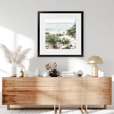 Shop Wategos Beach II (Square) Photo Art Print-Boho, Coastal, Green, Photography, Square, Tropical, View All-framed poster wall decor artwork