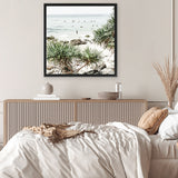 Shop Wategos Beach II (Square) Photo Canvas Art Print-Boho, Coastal, Green, Photography, Photography Canvas Prints, Square, Tropical, View All-framed wall decor artwork
