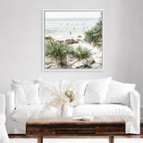 Shop Wategos Beach II (Square) Photo Canvas Art Print-Boho, Coastal, Green, Photography, Photography Canvas Prints, Square, Tropical, View All-framed wall decor artwork