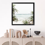 Shop Wategos Beach III (Square) Photo Art Print-Boho, Coastal, Green, Photography, Square, Tropical, View All, White-framed poster wall decor artwork