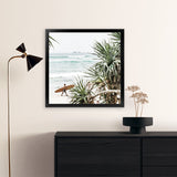 Shop Byron Bay Longboarder (Square) Photo Art Print-Coastal, Green, Photography, Square, Tropical, View All-framed poster wall decor artwork