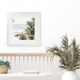 Shop Byron Bay Longboarder (Square) Photo Art Print-Coastal, Green, Photography, Square, Tropical, View All-framed poster wall decor artwork