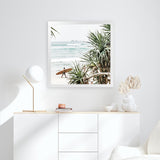 Shop Byron Bay Longboarder (Square) Photo Art Print-Coastal, Green, Photography, Square, Tropical, View All-framed poster wall decor artwork