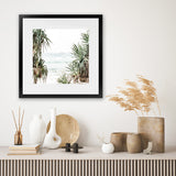 Shop Wategos Views (Square) Photo Art Print-Boho, Coastal, Green, Photography, Square, Tropical, View All, White-framed poster wall decor artwork