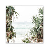 Shop Wategos Views (Square) Photo Art Print-Boho, Coastal, Green, Photography, Square, Tropical, View All, White-framed poster wall decor artwork