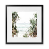 Shop Wategos Views (Square) Photo Art Print-Boho, Coastal, Green, Photography, Square, Tropical, View All, White-framed poster wall decor artwork