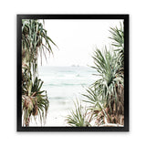 Shop Wategos Views (Square) Photo Art Print-Boho, Coastal, Green, Photography, Square, Tropical, View All, White-framed poster wall decor artwork