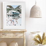 Shop Ristorante Ciro II Photo Art Print-Amalfi Coast Italy, Blue, Coastal, Green, Photography, Portrait, Tropical, View All-framed poster wall decor artwork