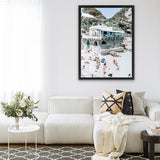 Shop Ristorante Ciro II Photo Canvas Art Print-Amalfi Coast Italy, Blue, Coastal, Green, Photography, Photography Canvas Prints, Portrait, Tropical, View All-framed wall decor artwork