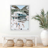 Shop Ristorante Ciro II Photo Canvas Art Print-Amalfi Coast Italy, Blue, Coastal, Green, Photography, Photography Canvas Prints, Portrait, Tropical, View All-framed wall decor artwork