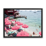 Shop Capri Days Photo Canvas Art Print-Amalfi Coast Italy, Blue, Coastal, Green, Landscape, Photography, Photography Canvas Prints, Pink, Red, Tropical, View All-framed wall decor artwork