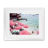 Shop Capri Days Photo Art Print-Amalfi Coast Italy, Blue, Coastal, Green, Landscape, Photography, Pink, Red, Tropical, View All-framed poster wall decor artwork