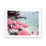 Shop Capri Days Photo Art Print-Amalfi Coast Italy, Blue, Coastal, Green, Landscape, Photography, Pink, Red, Tropical, View All-framed poster wall decor artwork