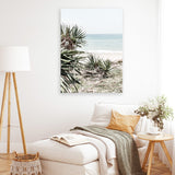Shop Wategos Beach IV Photo Canvas Art Print-Boho, Coastal, Green, Photography, Photography Canvas Prints, Portrait, Tropical, View All-framed wall decor artwork