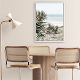 Shop Wategos Beach IV Photo Canvas Art Print-Boho, Coastal, Green, Photography, Photography Canvas Prints, Portrait, Tropical, View All-framed wall decor artwork